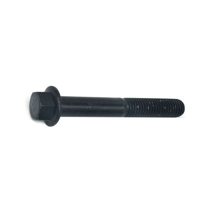 DIN6922 Gr8.8 Heicseagán Flange Bolt Heics Flange Bolt le Shank Black a Laghdú