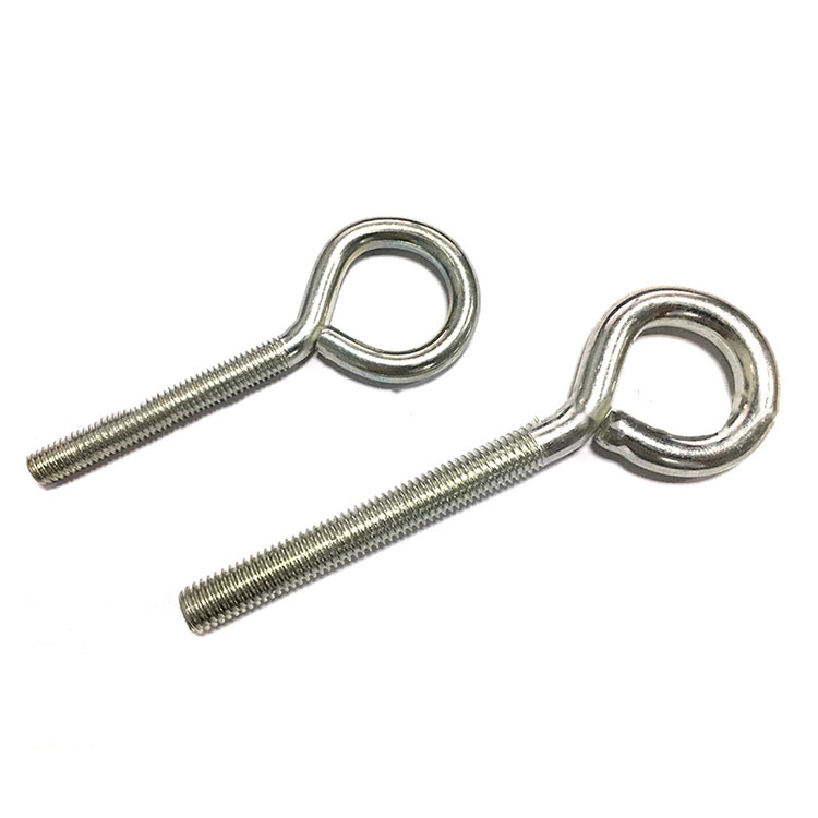 Pláta Sinc Cruach Carbóin M8 Scriú Hook Eye Weld